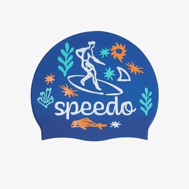  Speedo Zafre Çocuk Mavi Yüzücü Bonesi