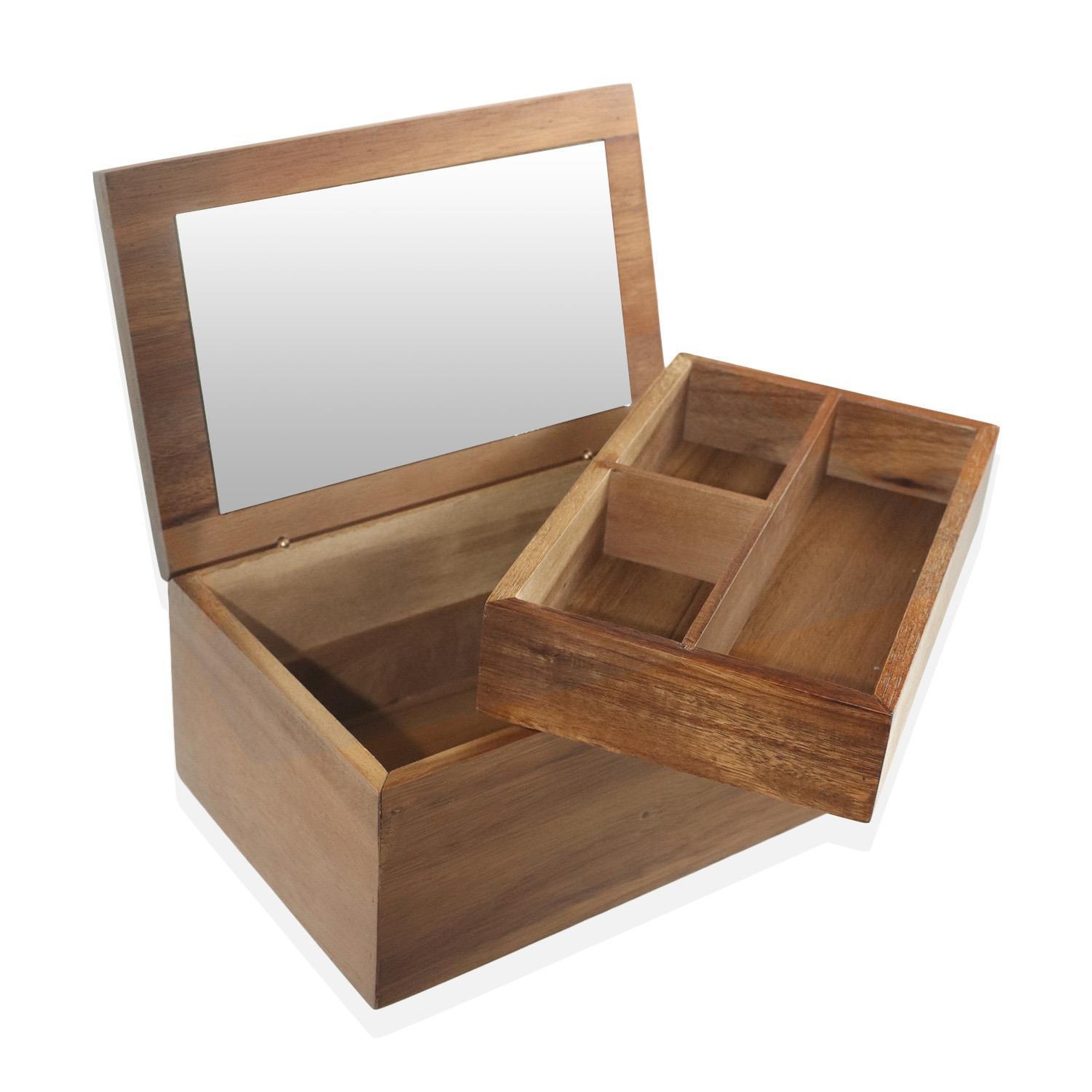 Natura Akasya Aynalı Makyaj Kutusu 23x15x10 cm