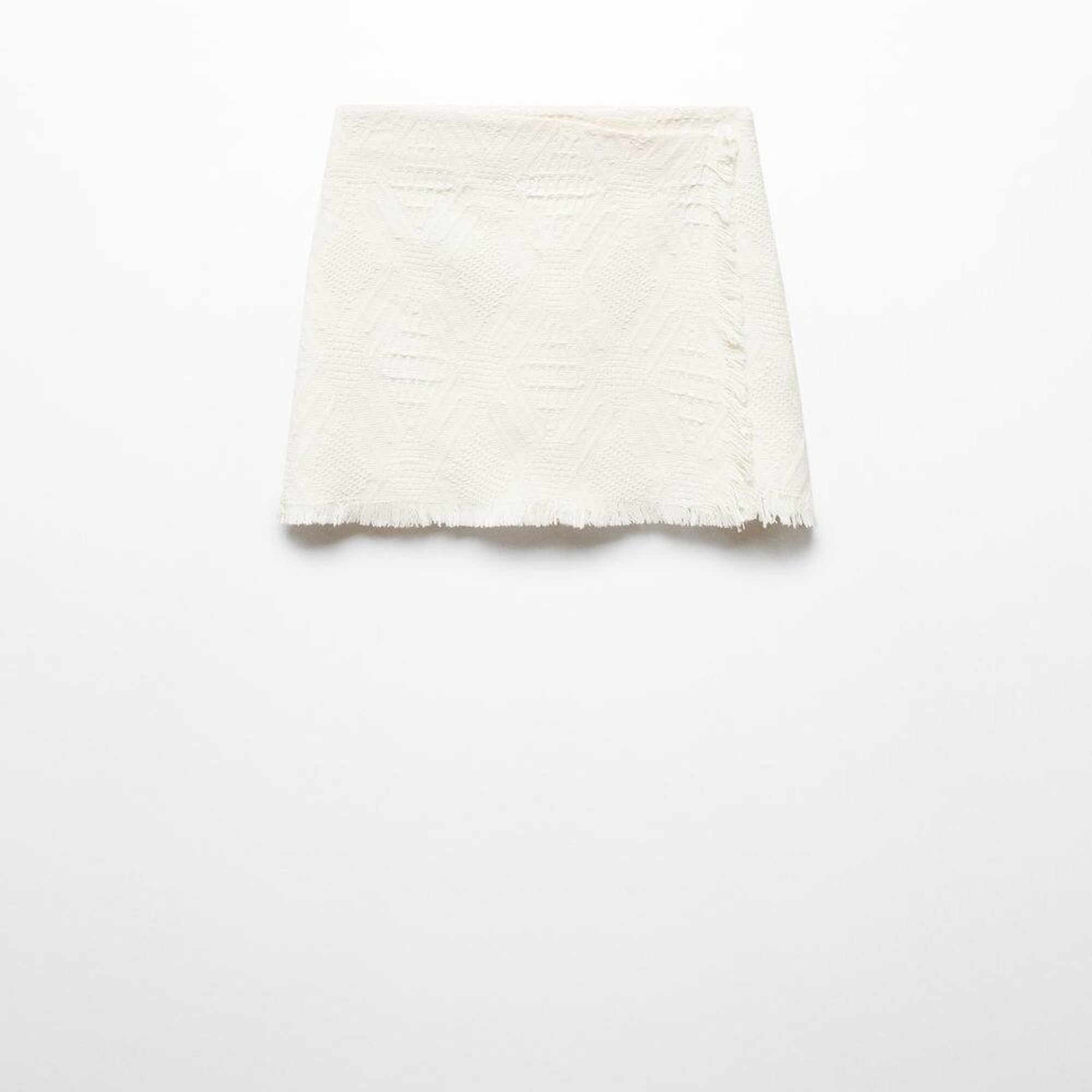 Mango Çocuk Püsküllü Dokulu Etek Ekru