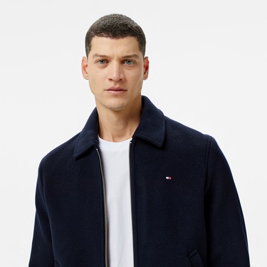  Tommy Hilfiger Wool Ivy Erkek Mavi Ceket