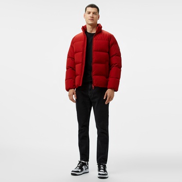  Tommy Hilfiger Down Puffer Erkek Kırmızı Mont