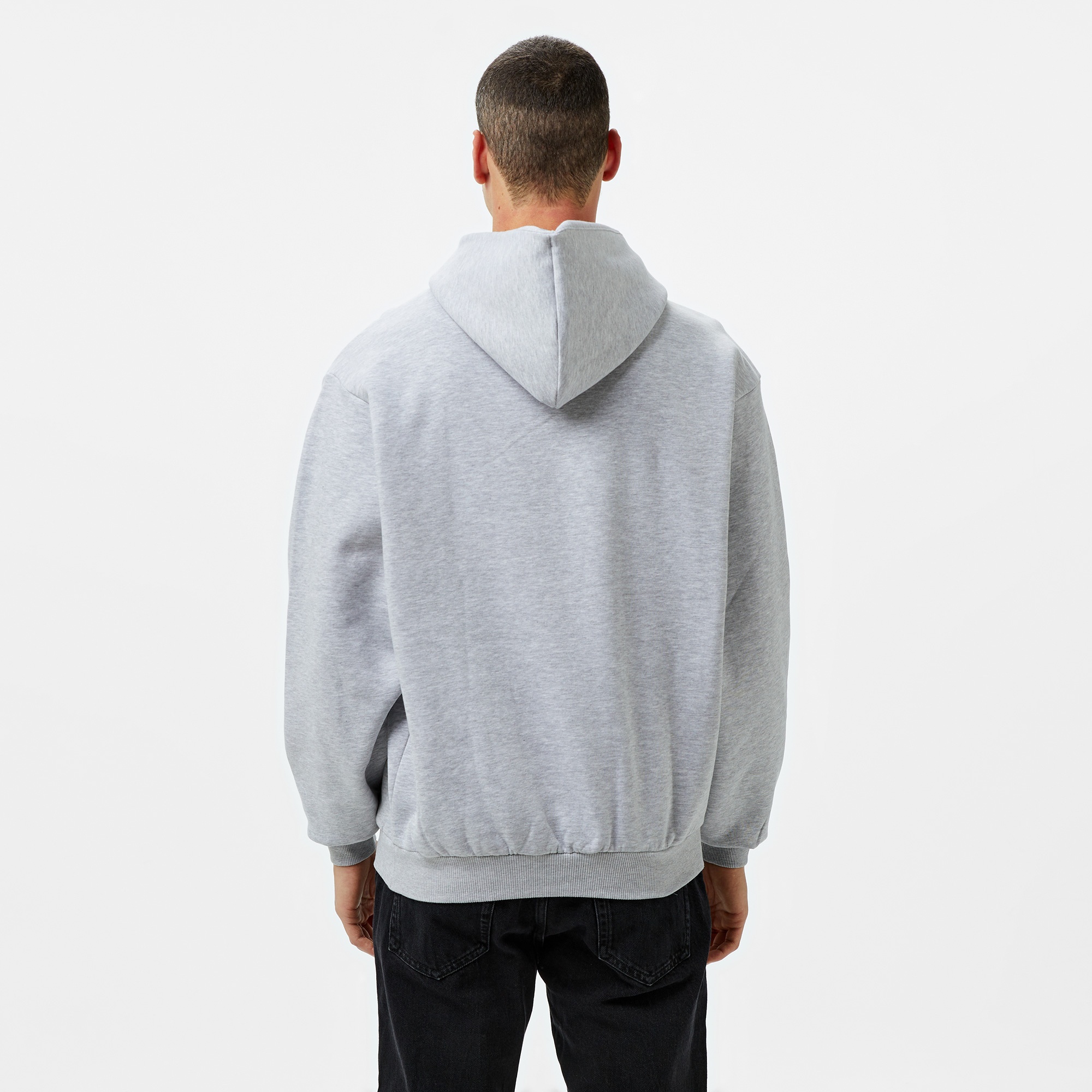 Karl Kani Og Eagle Print Os  Erkek Gri Hoodie