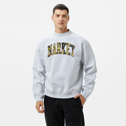  Market Duck Camo Arc Crewneck Erkek Gri Sweatshirt