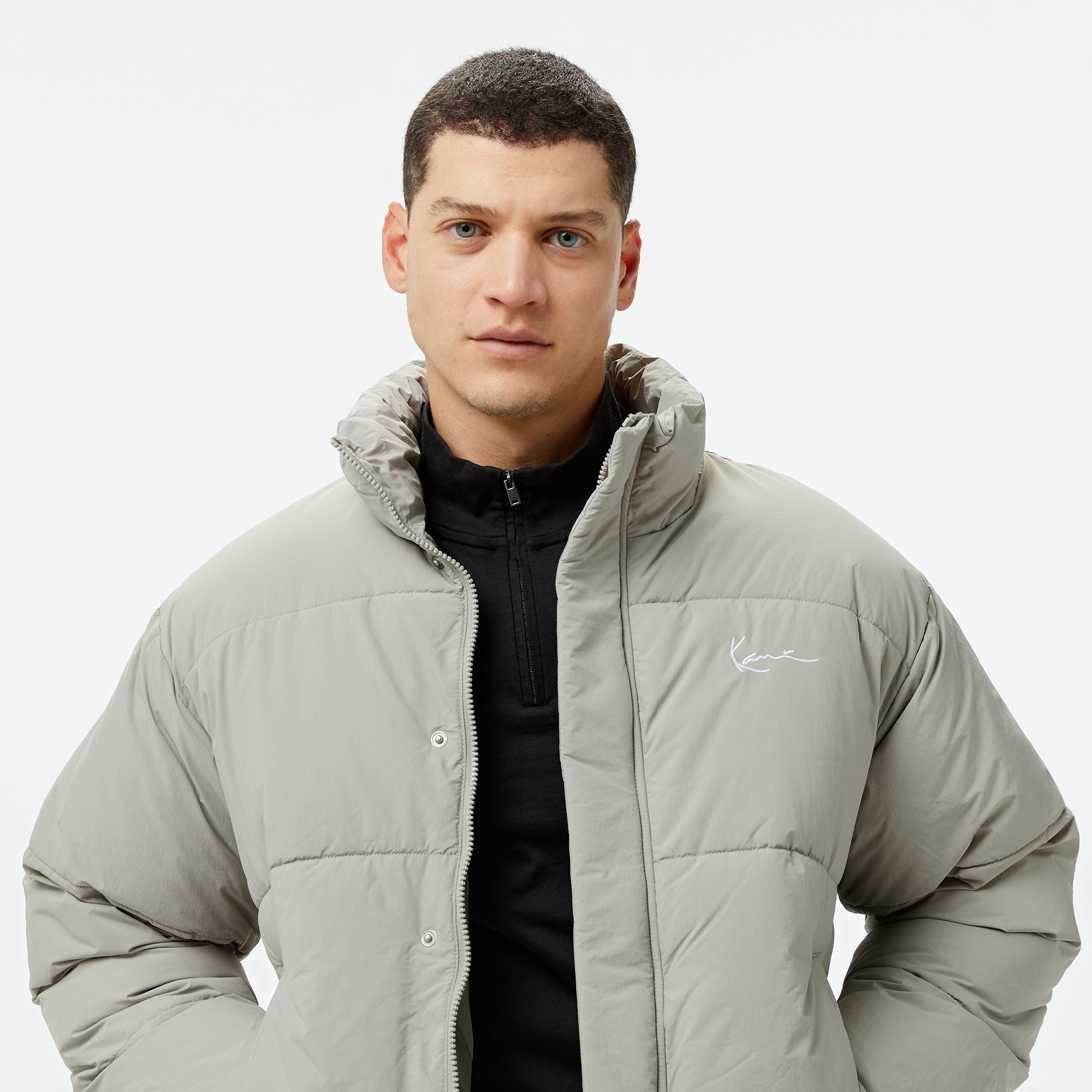 Karl Kani Small Signature Puffer Erkek Gri Ceket