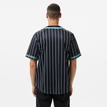  Karl Kani Kani Star Logo Pinstripe Baseball Erkek Siyah Gömlek