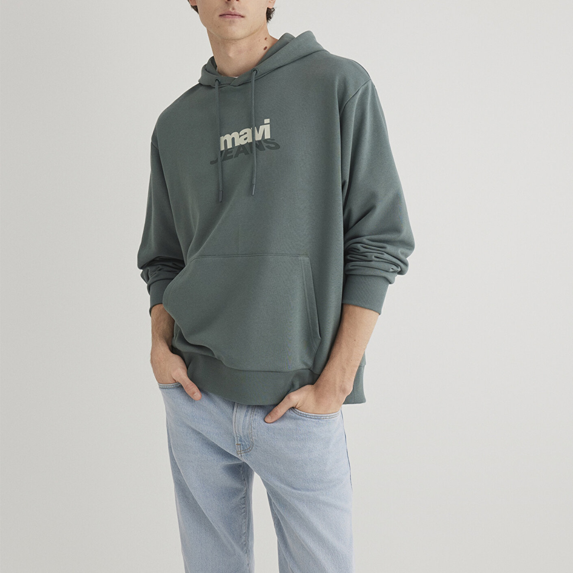 Mavi Mavi Logo Baskılı Yeşil Sweatshirt 0S10210-71577