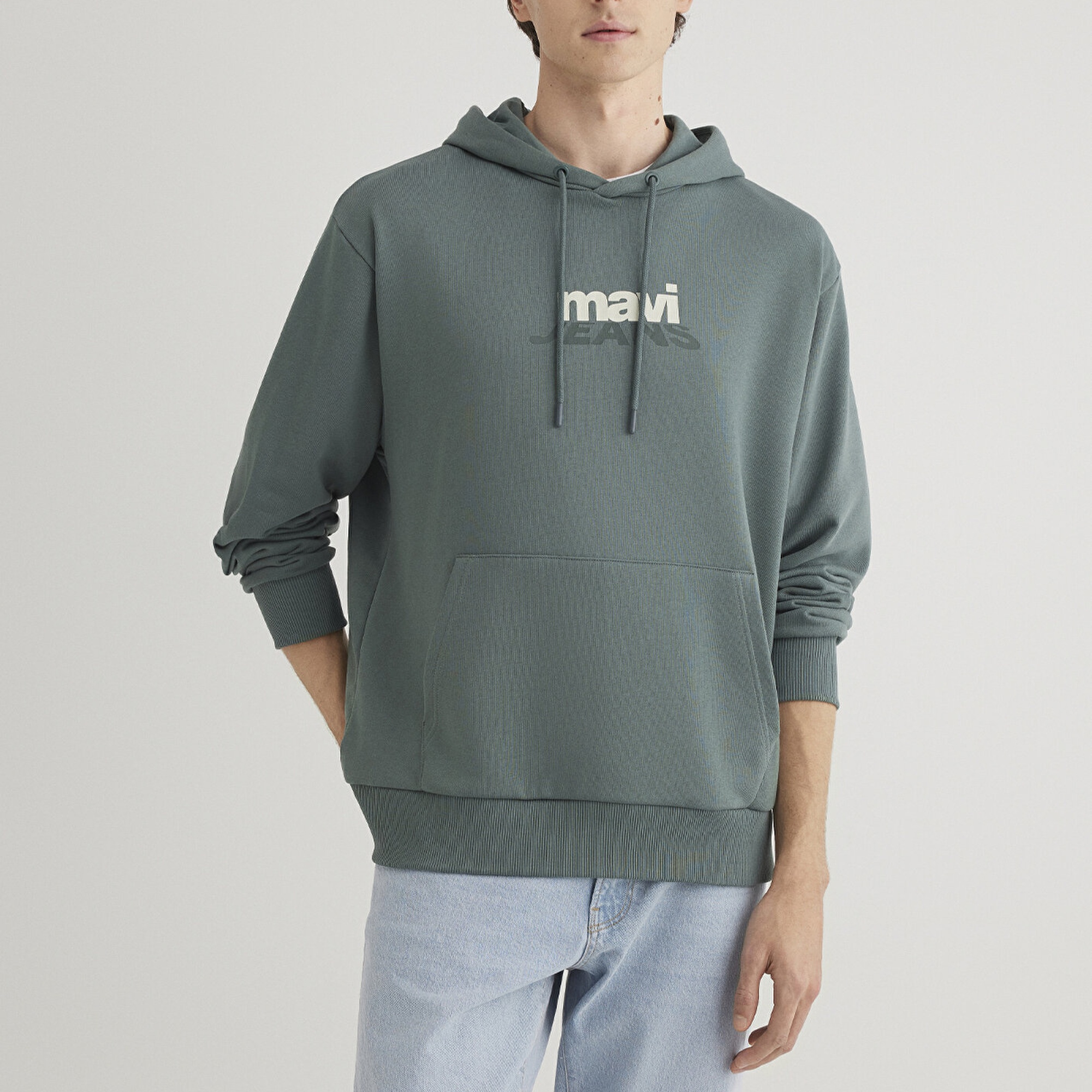 Mavi Mavi Logo Baskılı Yeşil Sweatshirt 0S10210-71577