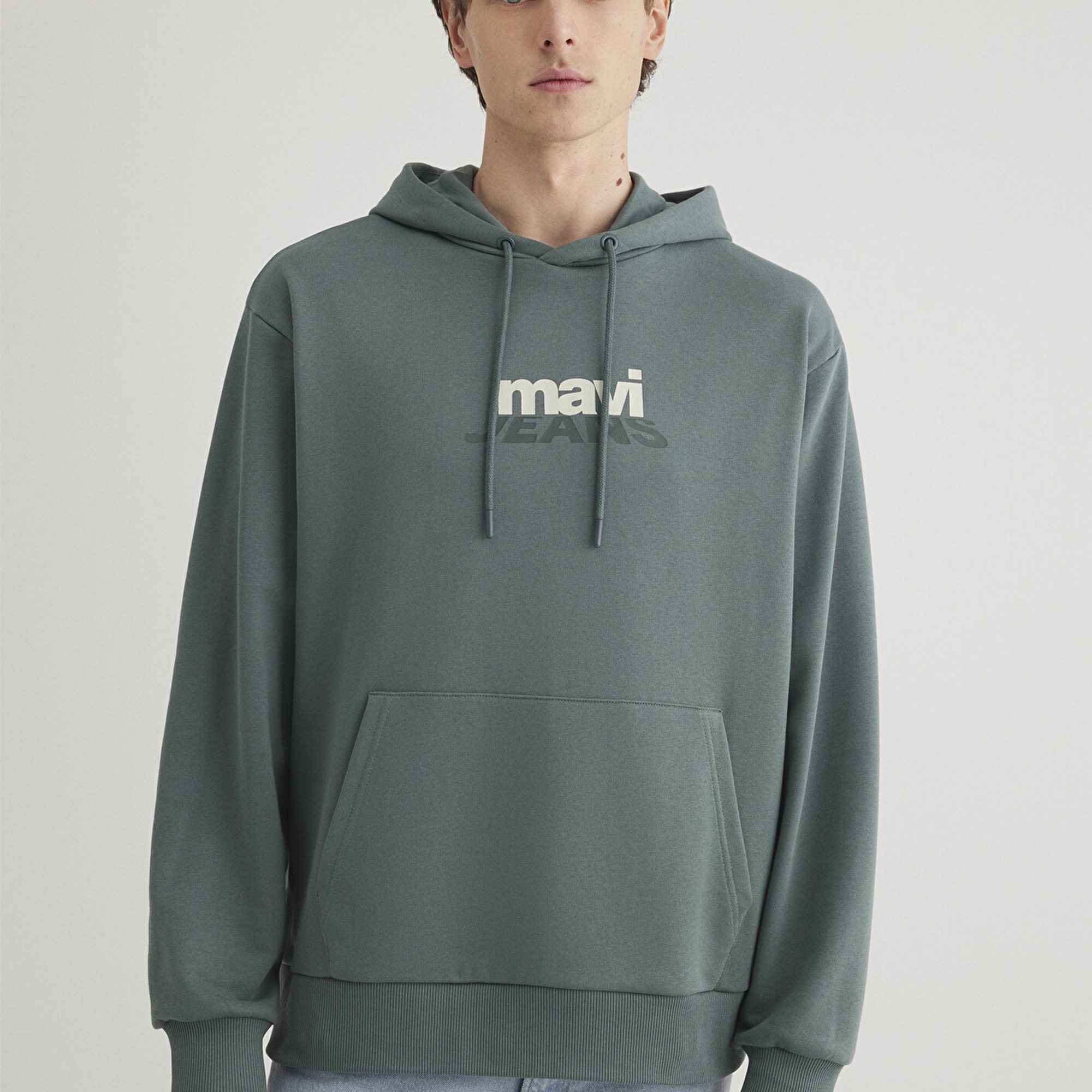 Mavi Mavi Logo Baskılı Yeşil Sweatshirt 0S10210-71577