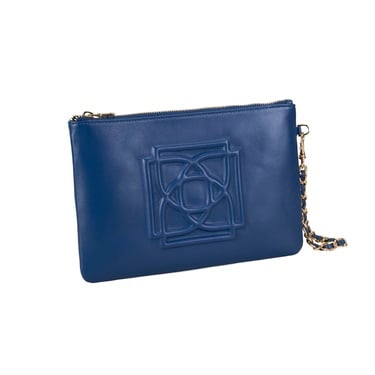  Vionya Lacivert Kadın Deri El Çantası