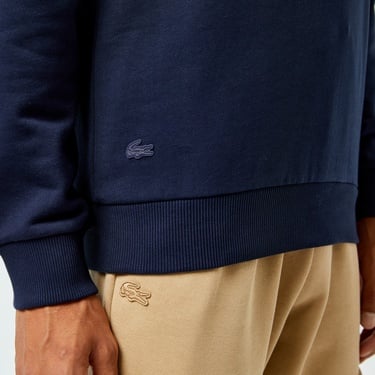  Erkek Regular Fit Bisiklet Yaka Baskılı Lacivert Sweatshirt