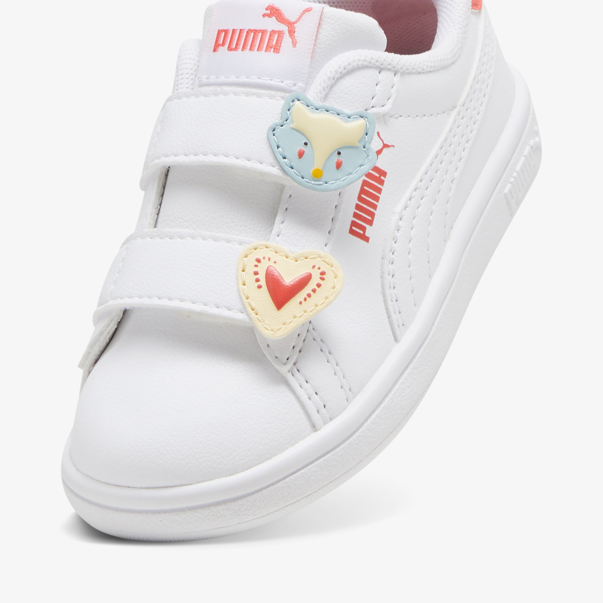 Puma Smash 3.0 Badges V Çocuk Beyaz Spor Ayakkabı