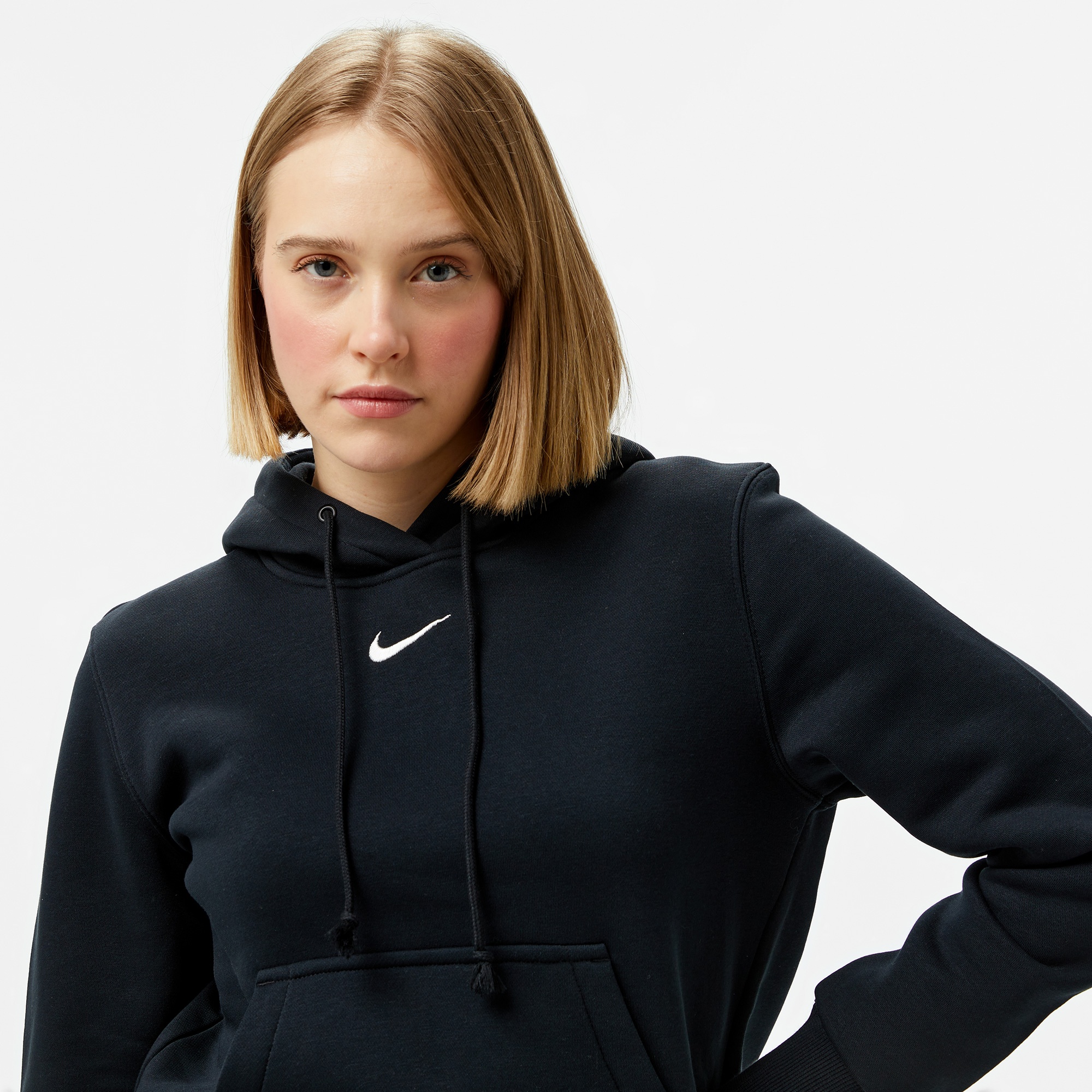 Nike Sportswear Phoenix Fleece Kadın Siyah Kapüşonlu Hoodie