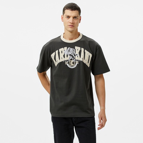  Karl Kani Og Eagle Print Erkek Gri T-Shirt