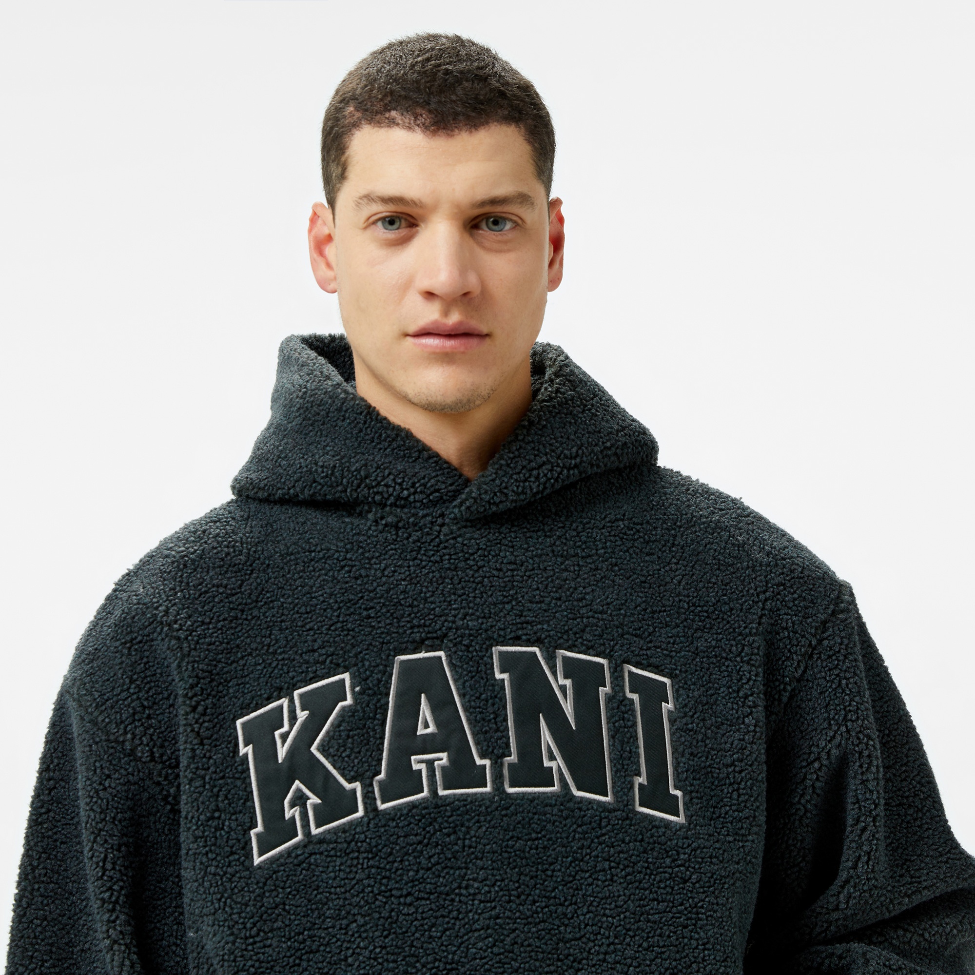 Karl Kani Serif Teddy  Erkek Gri Hoodie