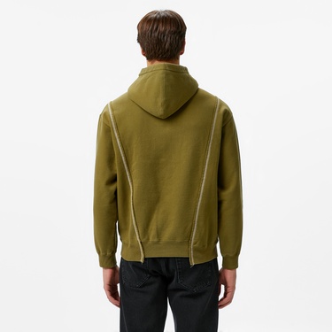  Market Designer Split Erkek Haki Sweatshirt