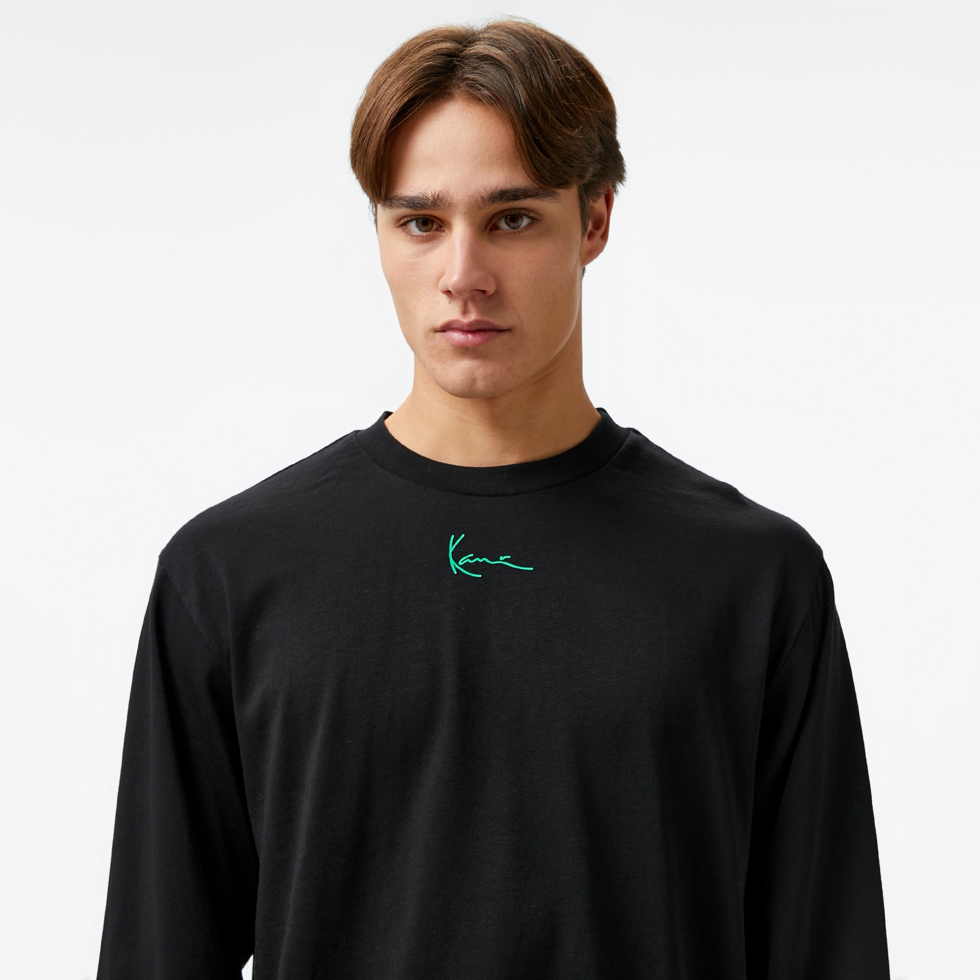 Karl Kani Small Signature Tribal Uzun Kollu Erkek Siyah T-Shirt