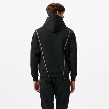  Market Designer Split Erkek Siyah Sweatshirt