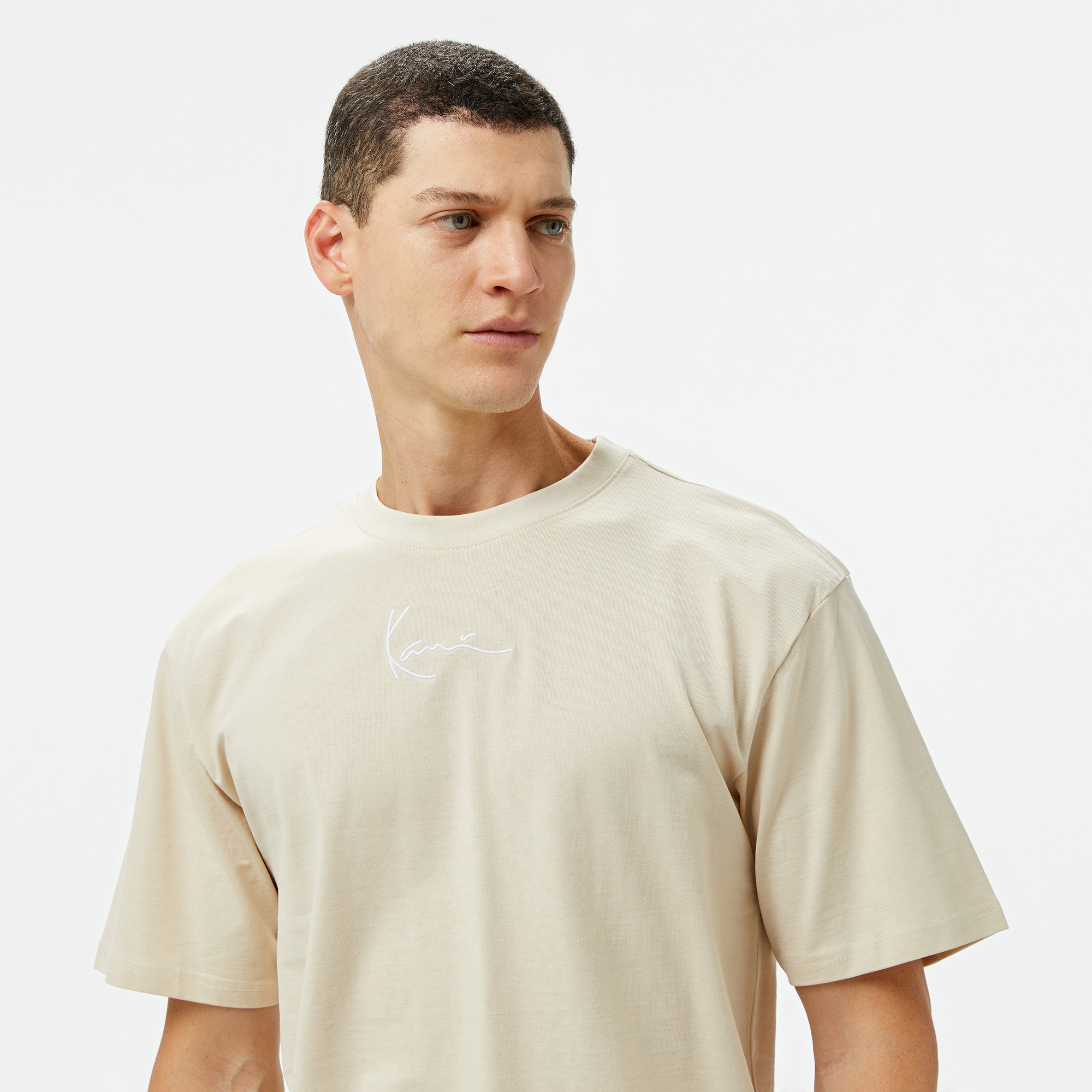 Karl Kani Small Signature Essential Erkek Krem T-Shirt