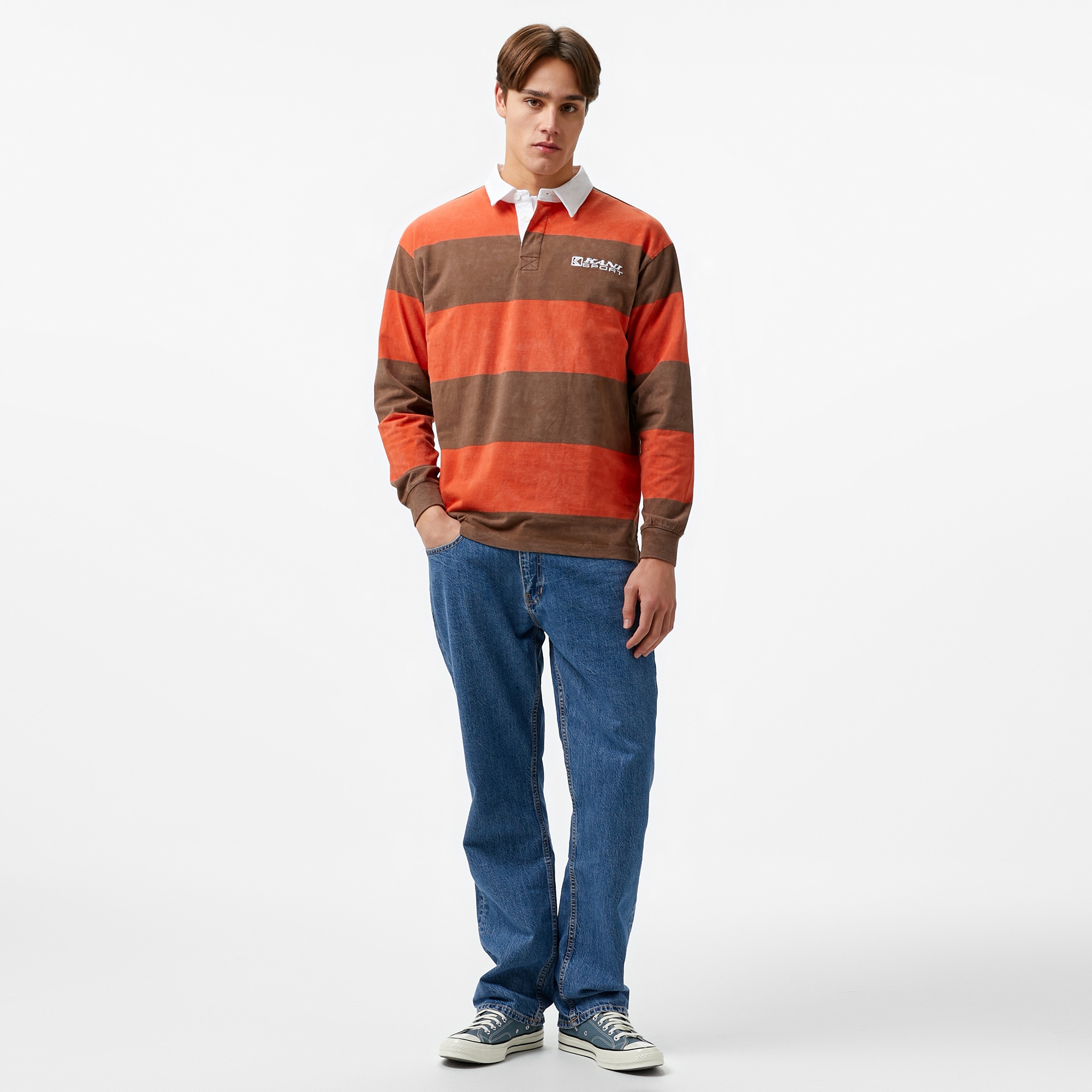 Karl Kani Og Sport Rugby Erkek Kahverengi Polo