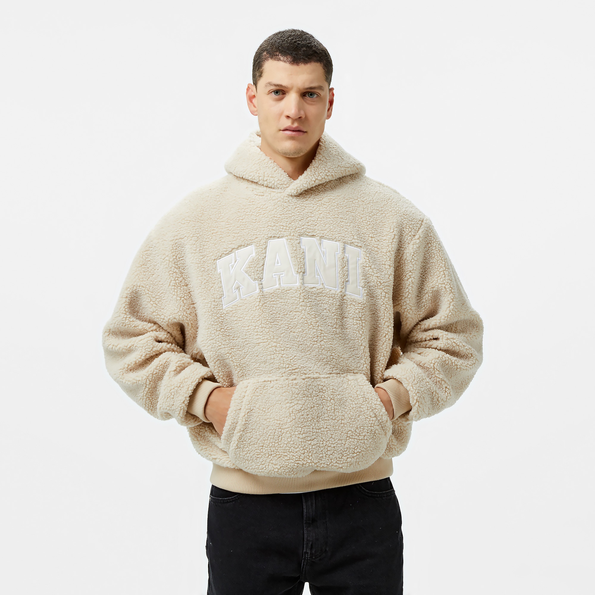 Karl Kani Street Academy Teddy Krem Erkek Hoodie