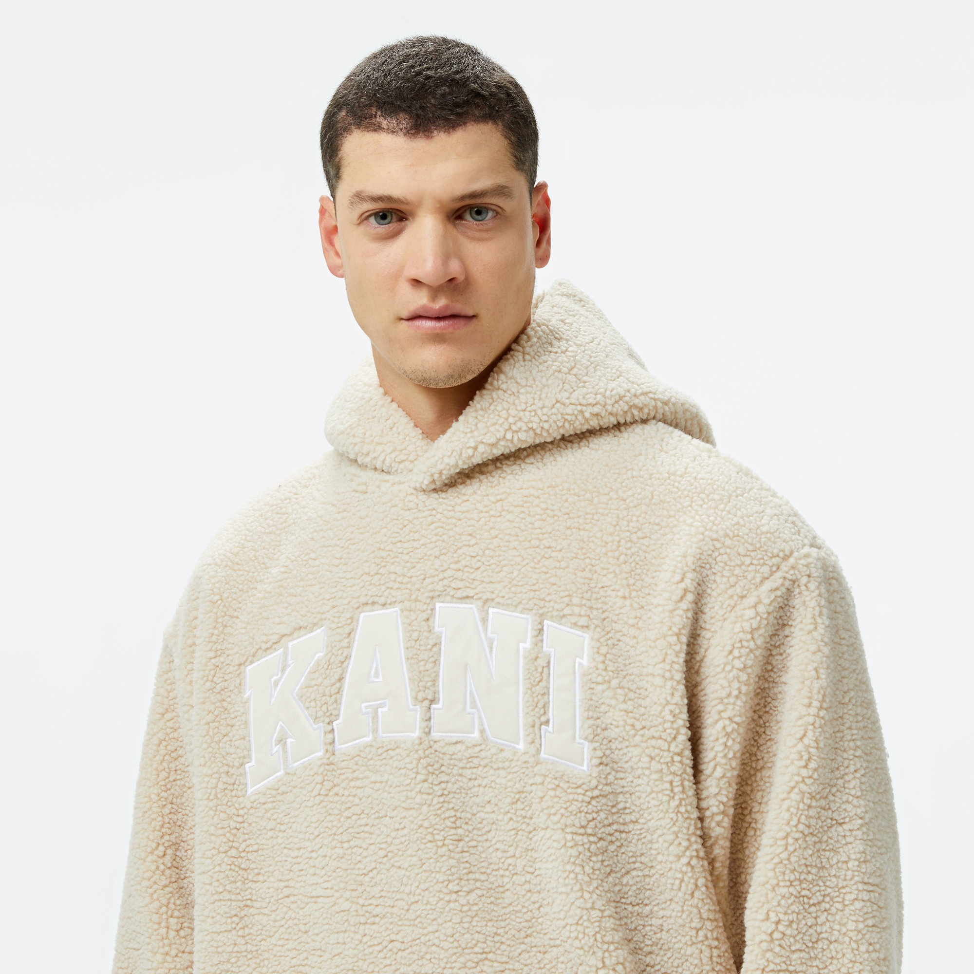 Karl Kani Street Academy Teddy Krem Erkek Hoodie