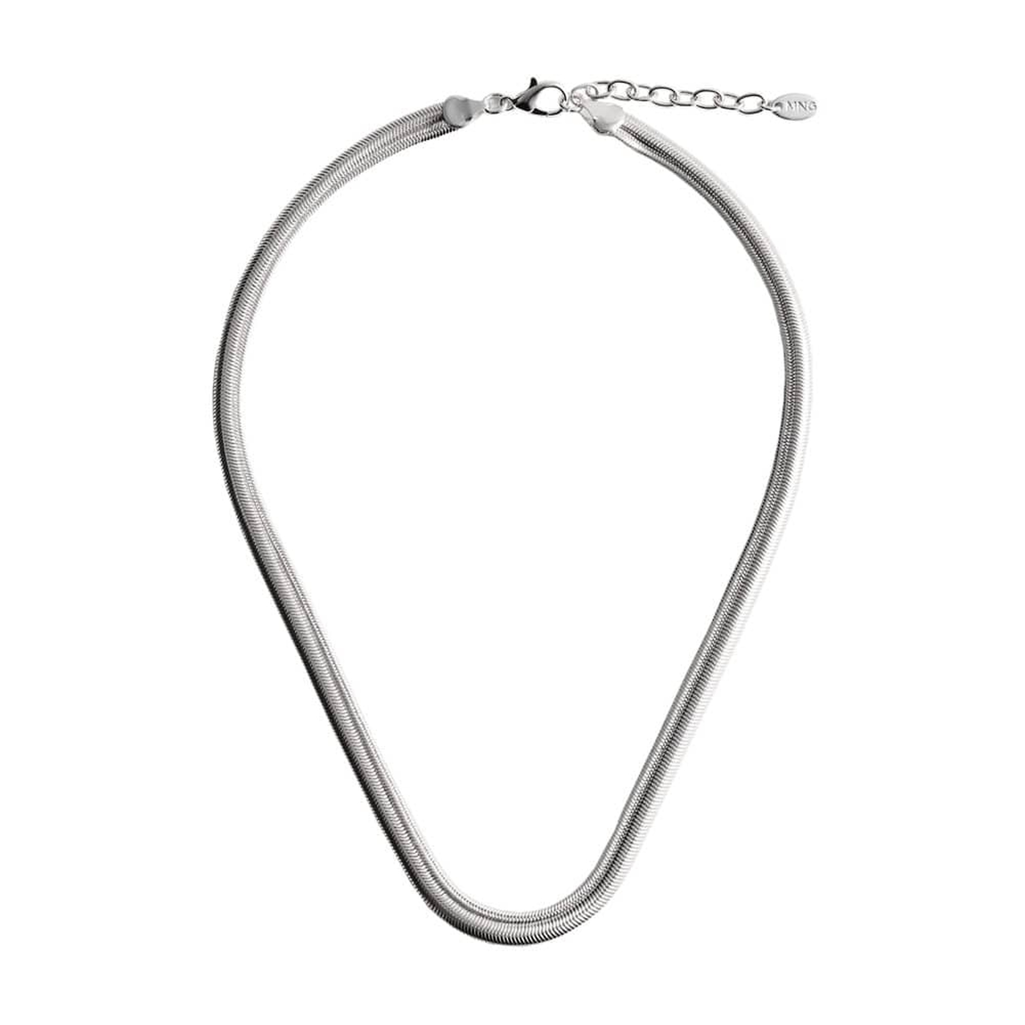 Mango Kadın Çift Dokulu Kolye Gümüş Rengi