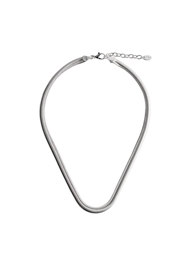  Mango Kadın Çift Dokulu Kolye Gümüş Rengi