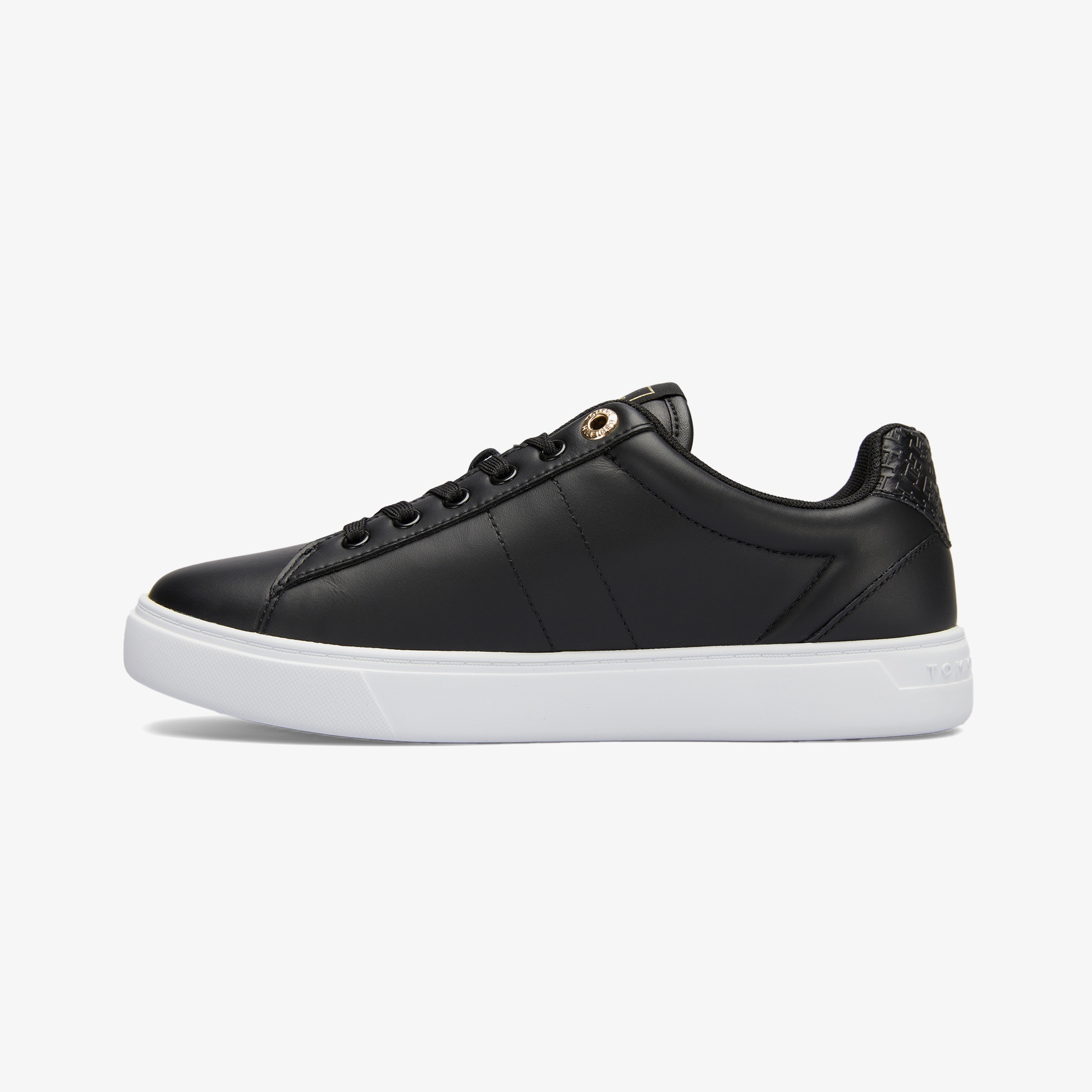 Tommy Hilfiger Elevated Essent Sneaker Monogram Kadın Siyah Spor Ayakkabı