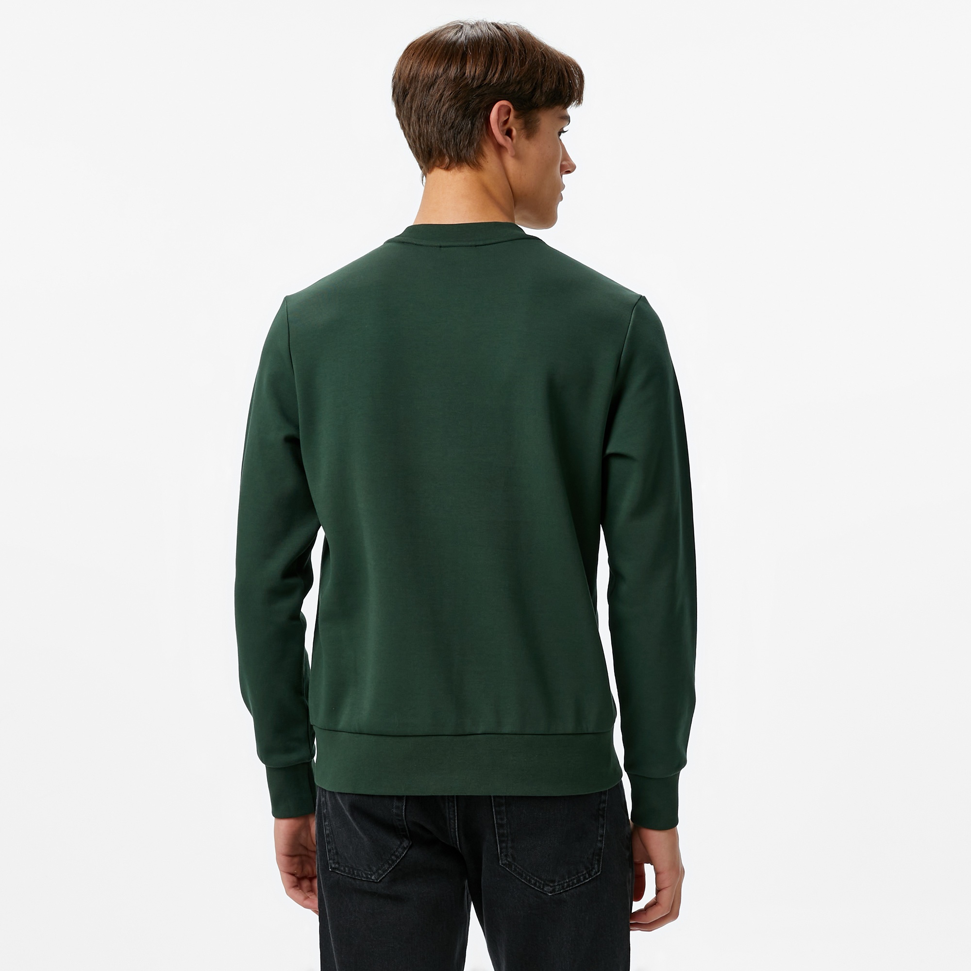 Calvin Klein Micro Logo Repreve Erkek Yeşil Sweatshirt