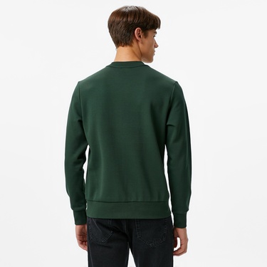  Calvin Klein Micro Logo Repreve Erkek Yeşil Sweatshirt