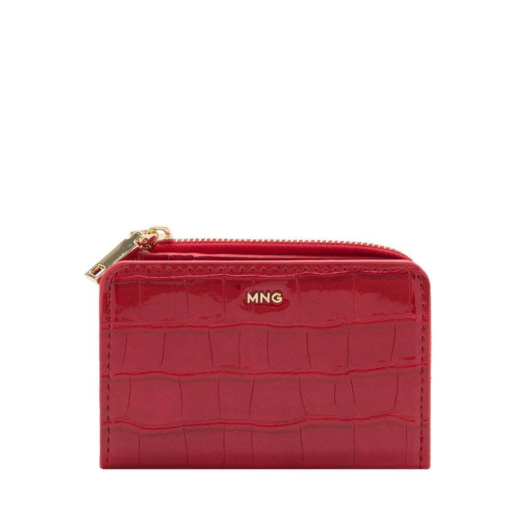 Mango Kadın Timsah Derisi Görünümlü Cüzdan Kirmizi