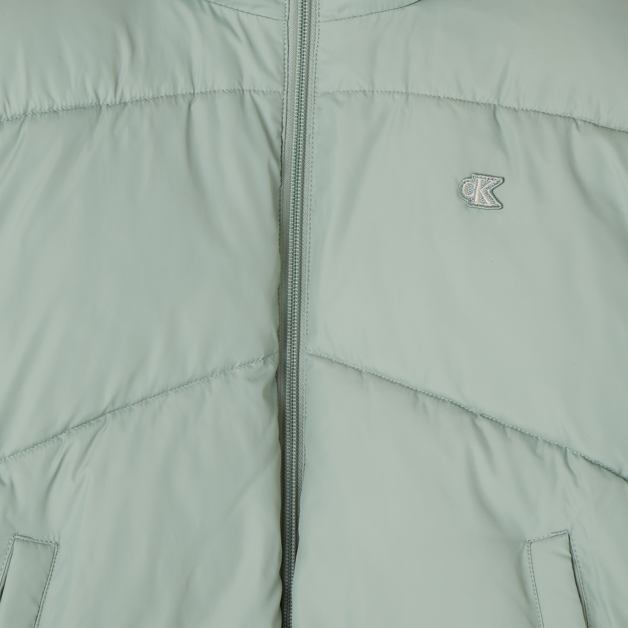 Calvin Klein Jeans Short Puffer Çocuk Yeşil Ceket