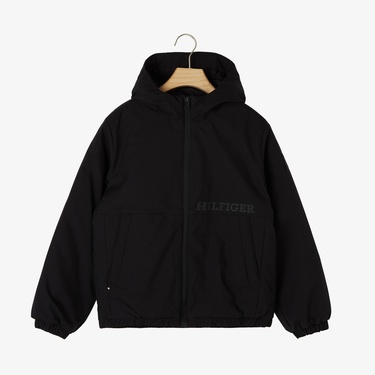  Tommy Hilfiger Light Padded Ribstop Çocuk Siyah Ceket
