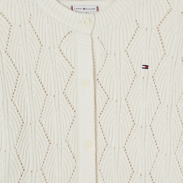  Tommy Hilfiger Chenılle Çocuk Krem Hırka