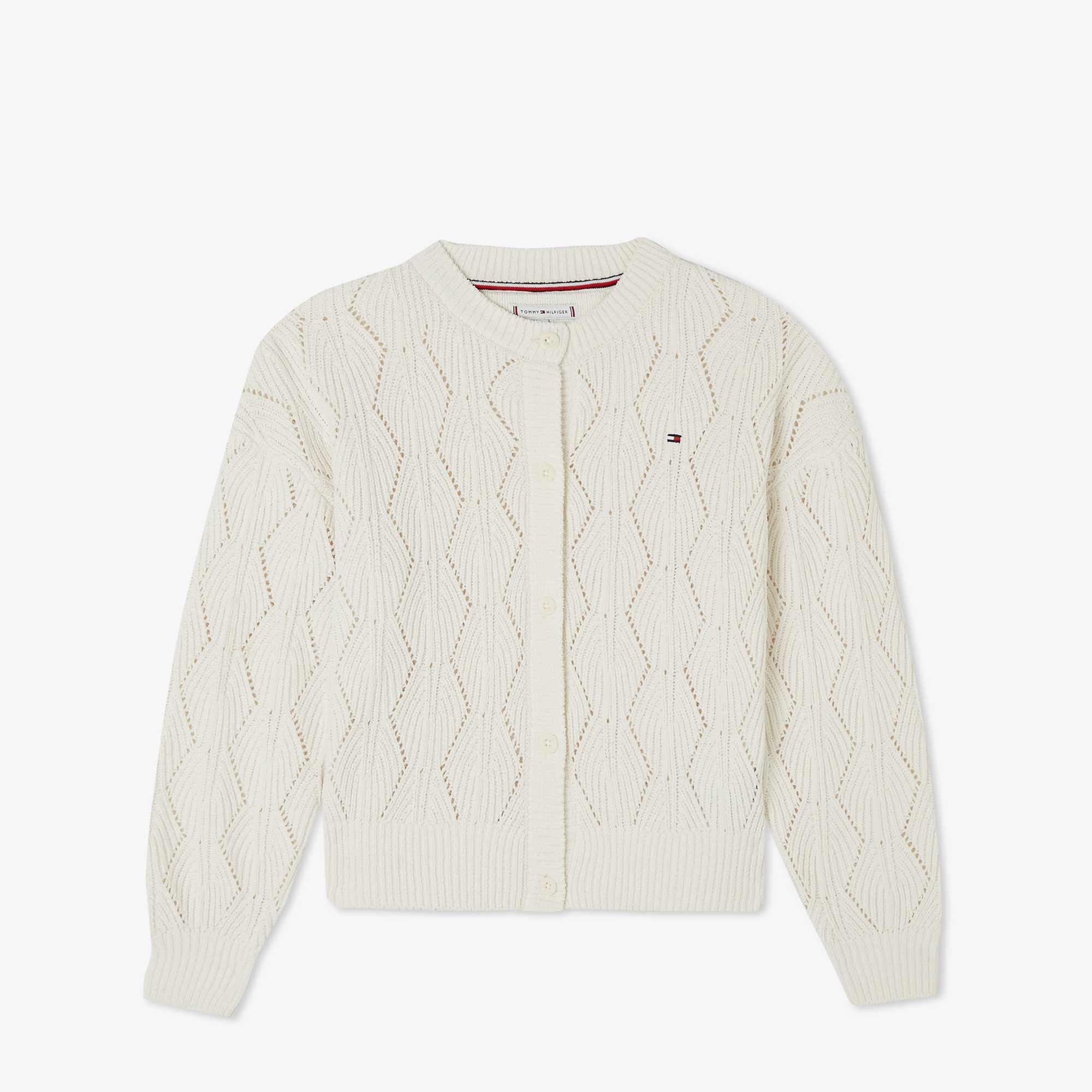 Tommy Hilfiger Chenılle Çocuk Krem Hırka