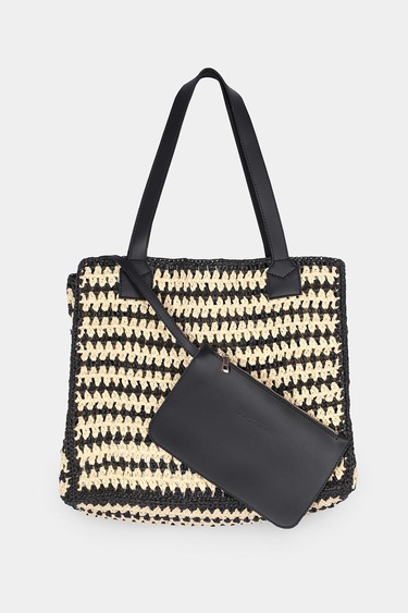  Siyah Beyaz Renk Kadın Çanta