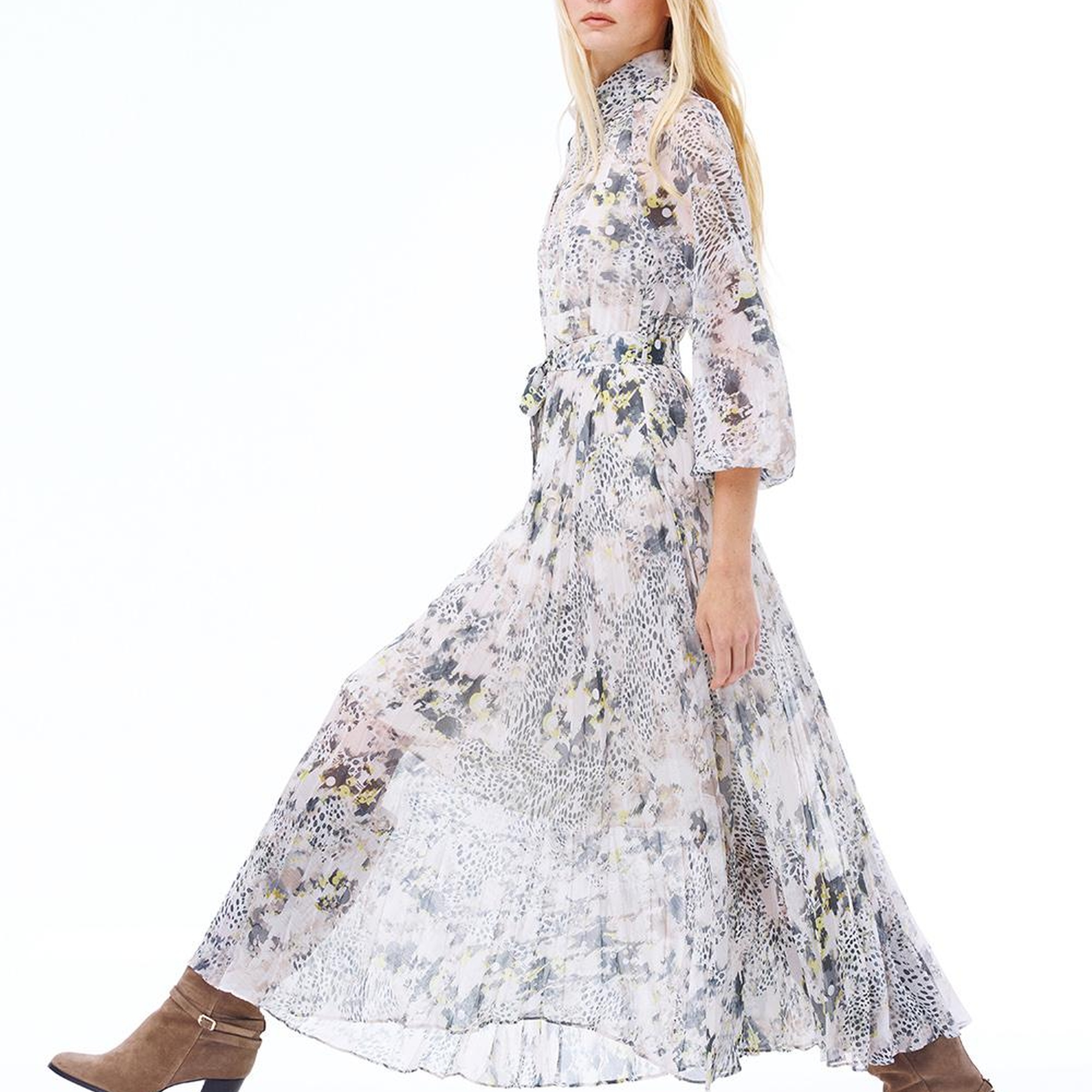 Yoryu Mini Boy Takma Kol Çok Renkli Elbise