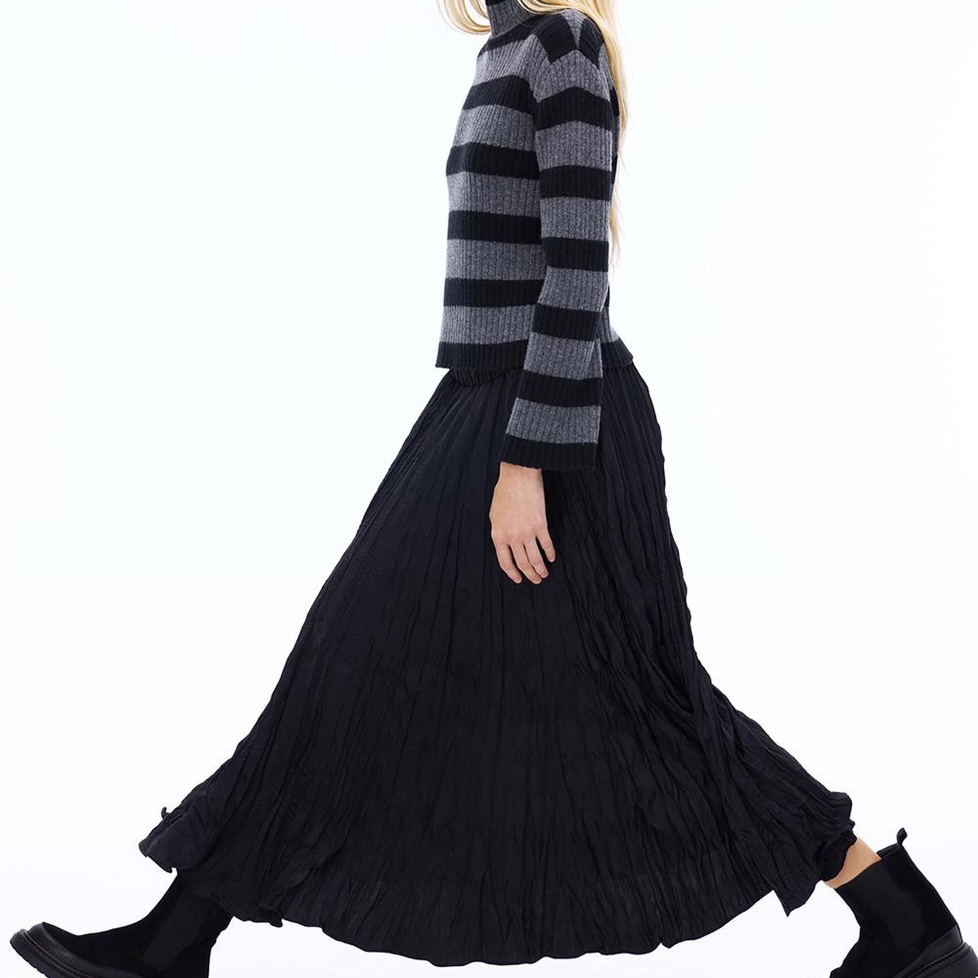 Admilas Rahat Kalıp Midi Boy Siyah Etek