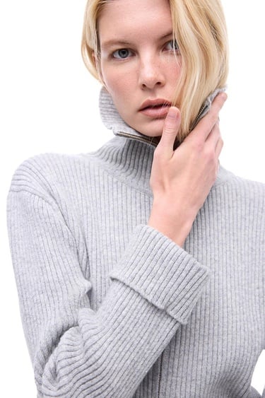  Triko Rahat Kalıp Standart Boy Takma Kol Gömlek Yaka Gri Hırka