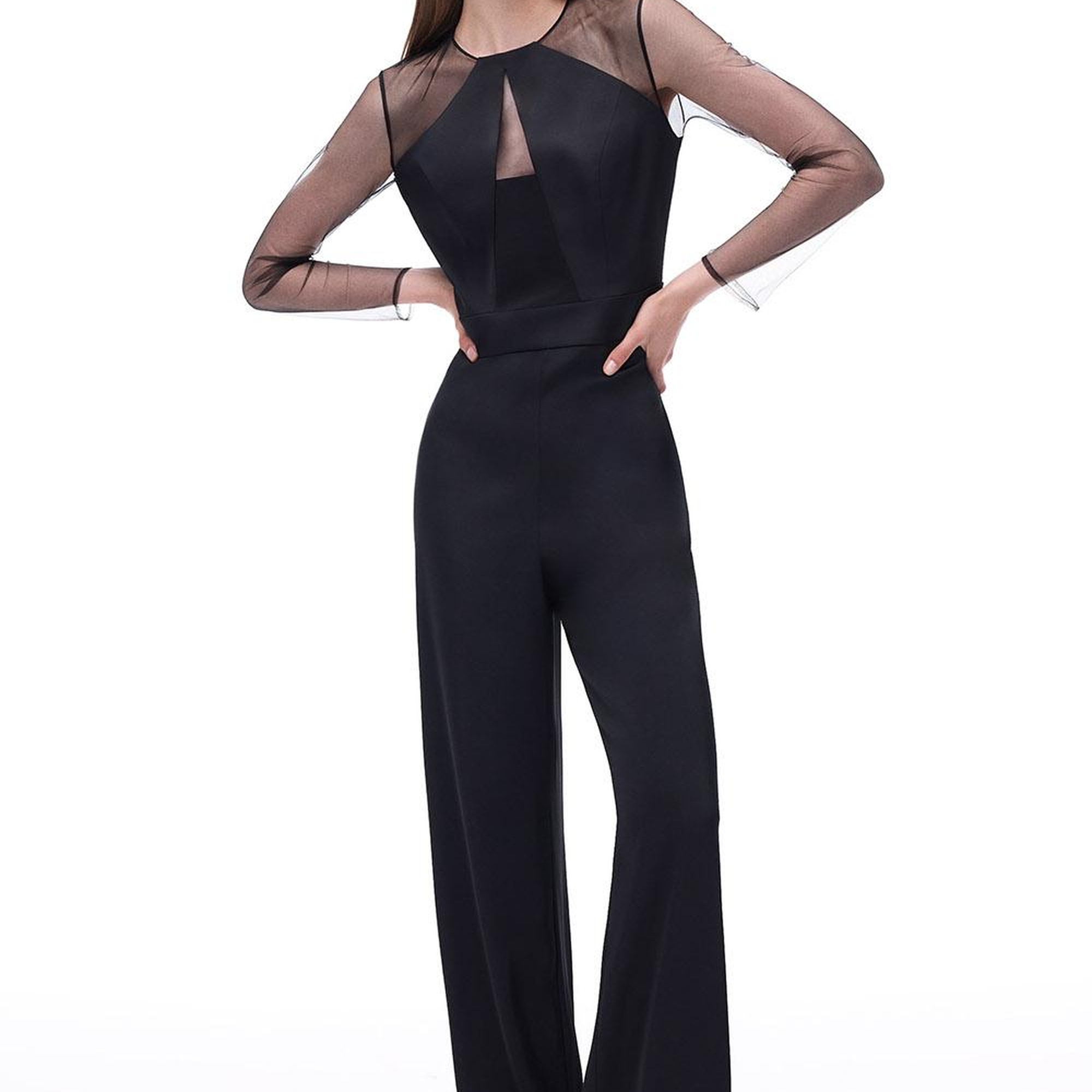 Arians Regular Fit Standart Boy Takma Kol Bisiklet Yaka Siyah Tulum