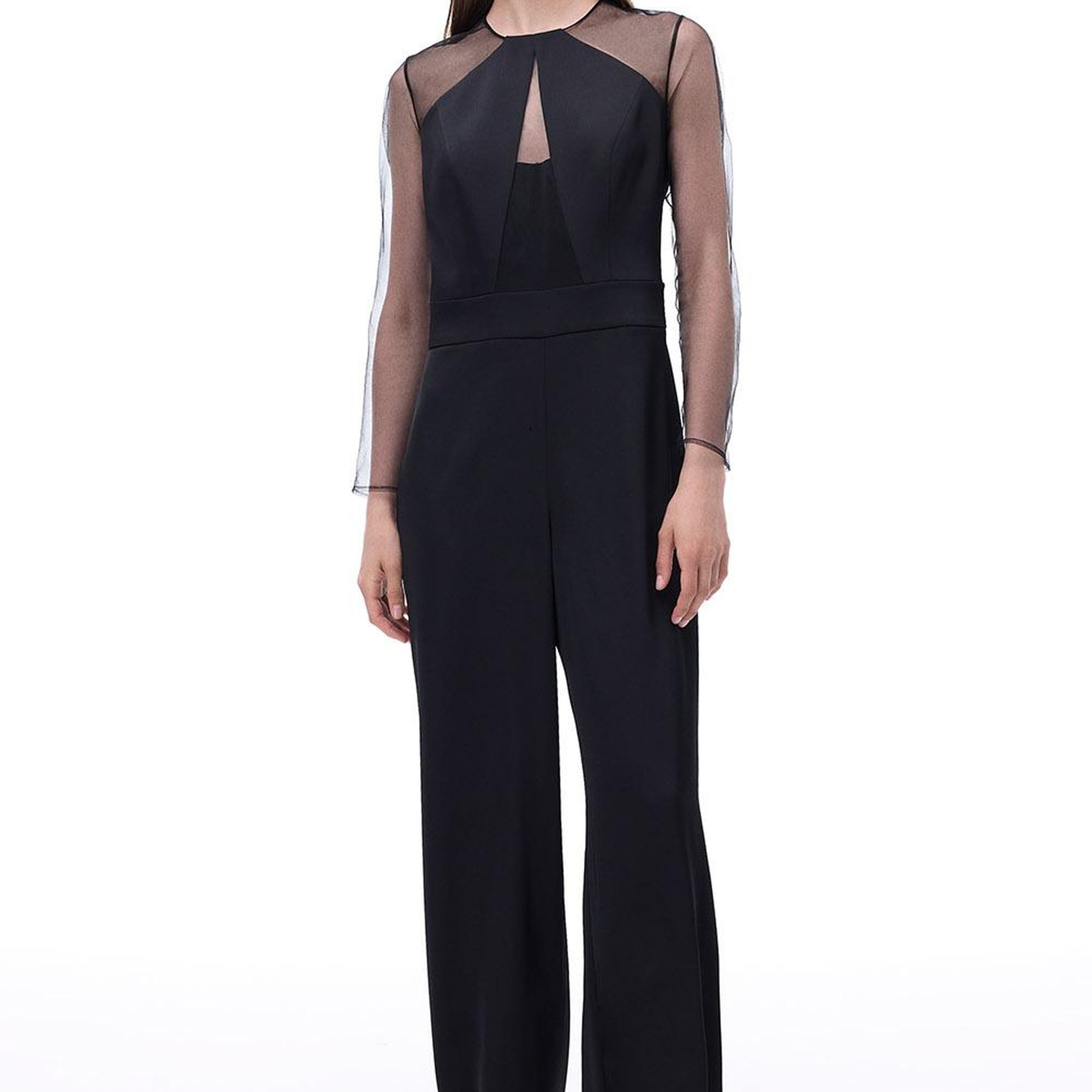 Arians Regular Fit Standart Boy Takma Kol Bisiklet Yaka Siyah Tulum