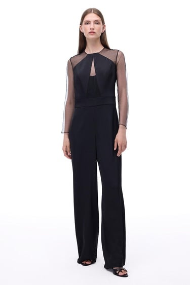  Arians Regular Fit Standart Boy Takma Kol Bisiklet Yaka Siyah Tulum