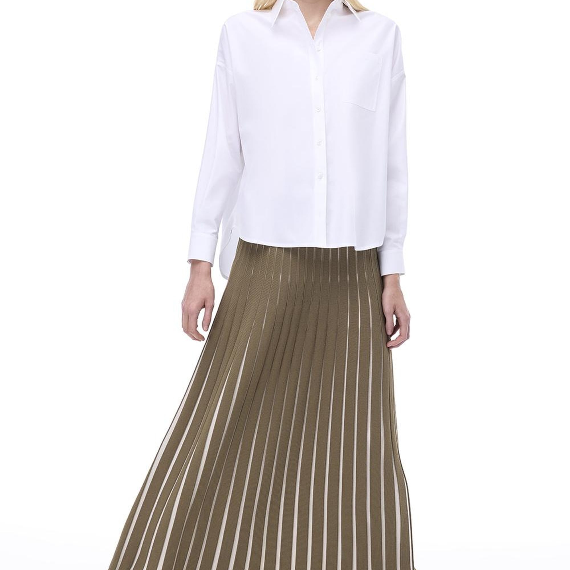 Triko Rahat Kalıp Bilek Boy Hakı Etek