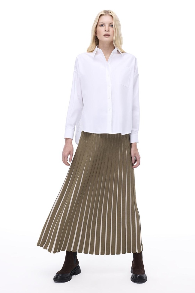  Triko Rahat Kalıp Bilek Boy Hakı Etek