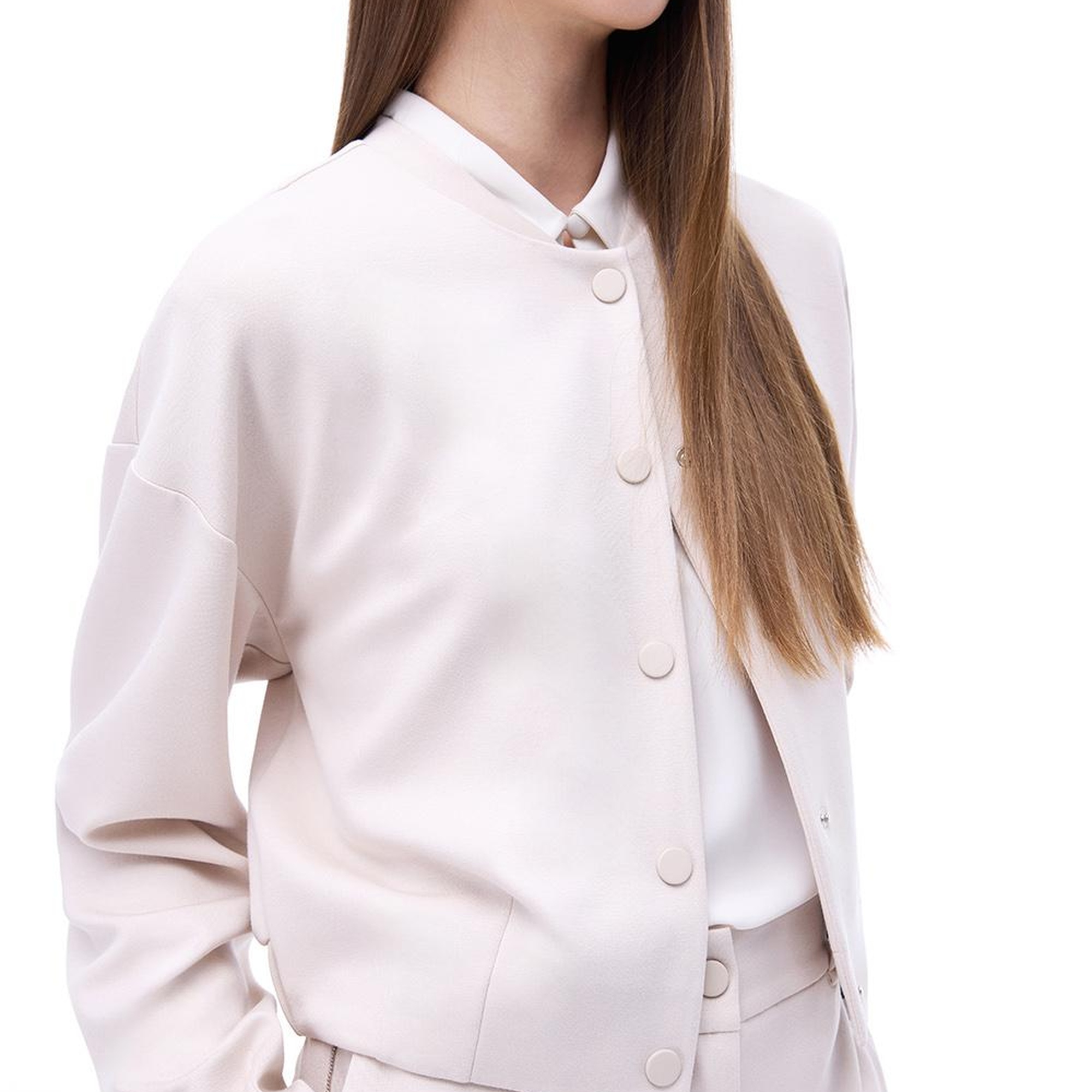 Arnes Regular Fit Standart Boy Takma Kol Bisiklet Yaka Bej Mont