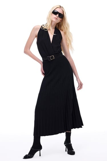  Triko Rahat Kalıp Bilek Boy Siyah Etek