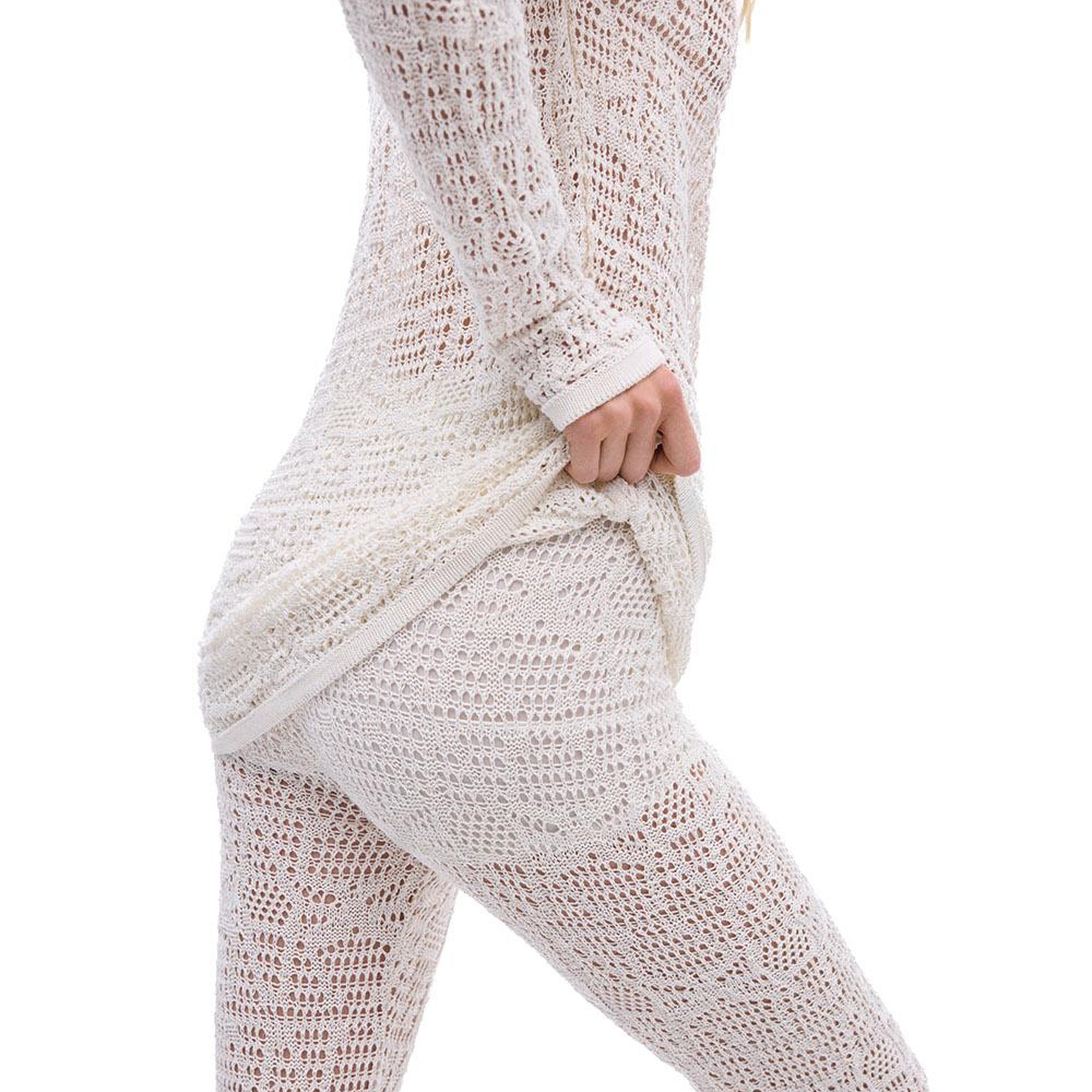 Triko Slim Fit Uzun Boy Bej Pantolon