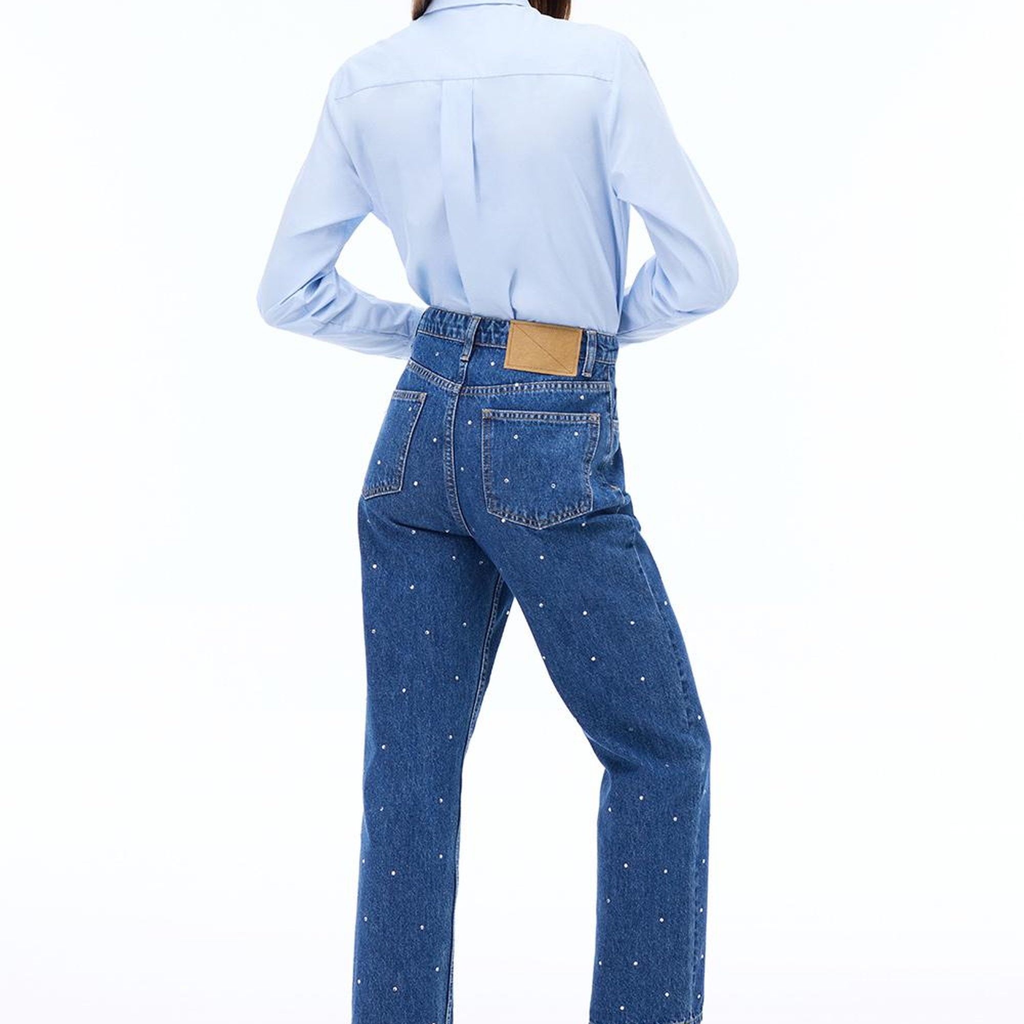 Amelias Regular Fit Standart Boy Düşük Kollu Gömlek Yaka Mavi Gömlek