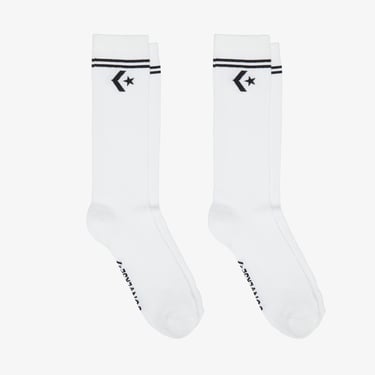  Converse Star Chevron Unisex 2'li Beyaz Uzun Çorap