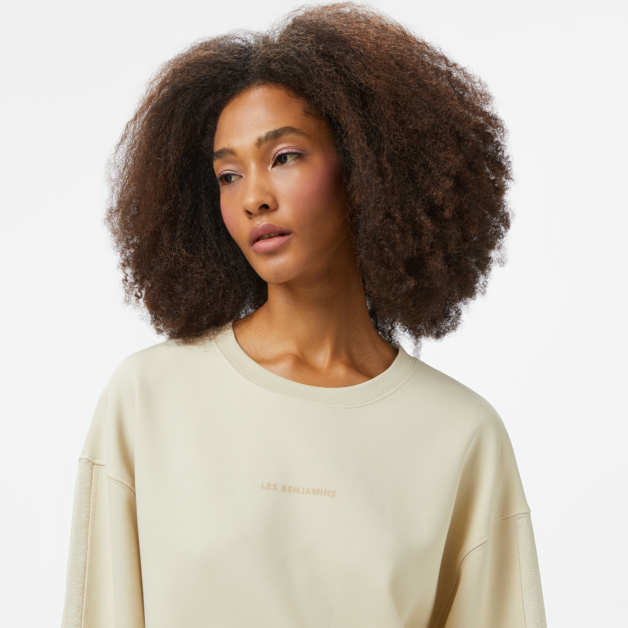 Les Benjamins Classics Kadın Krem Sweatshirt